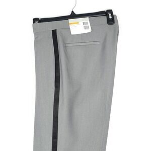 Alfani Men's Slim-Fit Stretch Tuxedo Pants Grey/Black 30x32 NWT